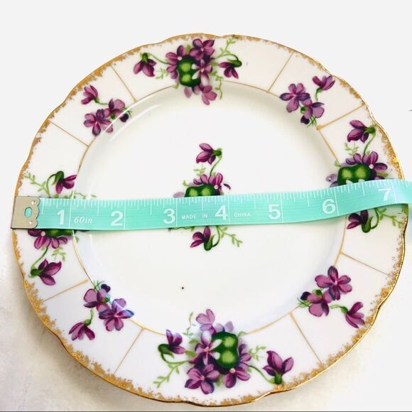 Vintage Floral Porcelain Decorative Plate - Picture 4 of 4